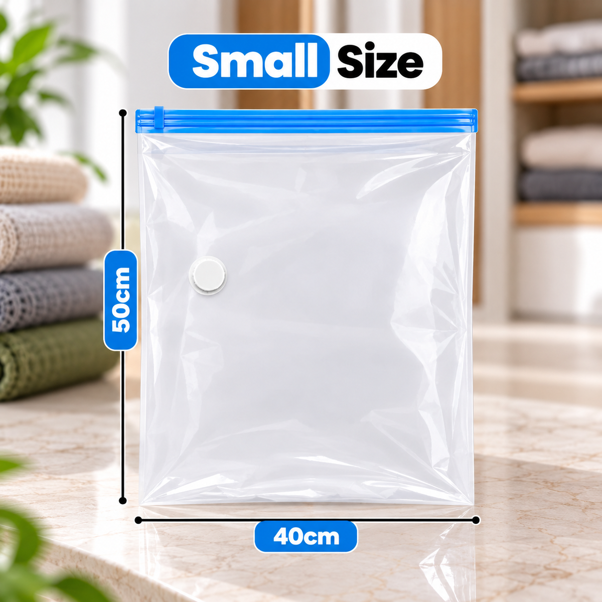 Small Vacuum Storage Bag 40×50 cm – Space Saving Bag for Clothes & Travel