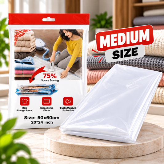 Medium Vacuum Storage Bag 50×60 cm – Space Saving Bag for Clothes & Bedding