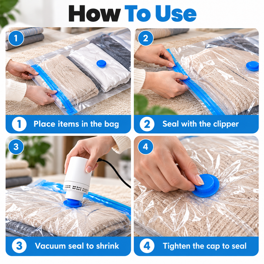 Extra Large Vacuum Storage Bag 80×100 cm – Space Saving Bag for Blankets, Bedding & Clothes