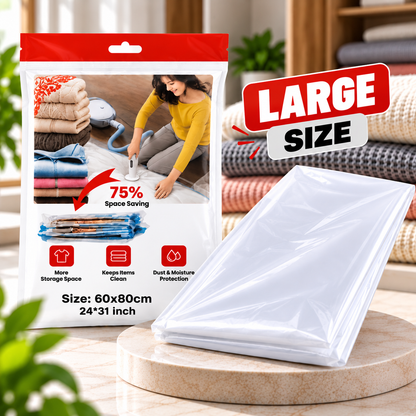 Large Vacuum Storage Bag 60×80 cm – Space Saving Bag for Clothes, Blankets & Bedding